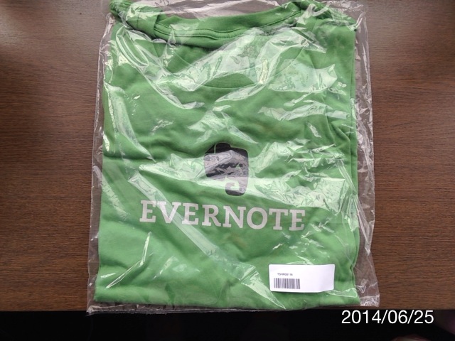 Evernoteが好きすぎて、専用マーケットからTシャツを買った